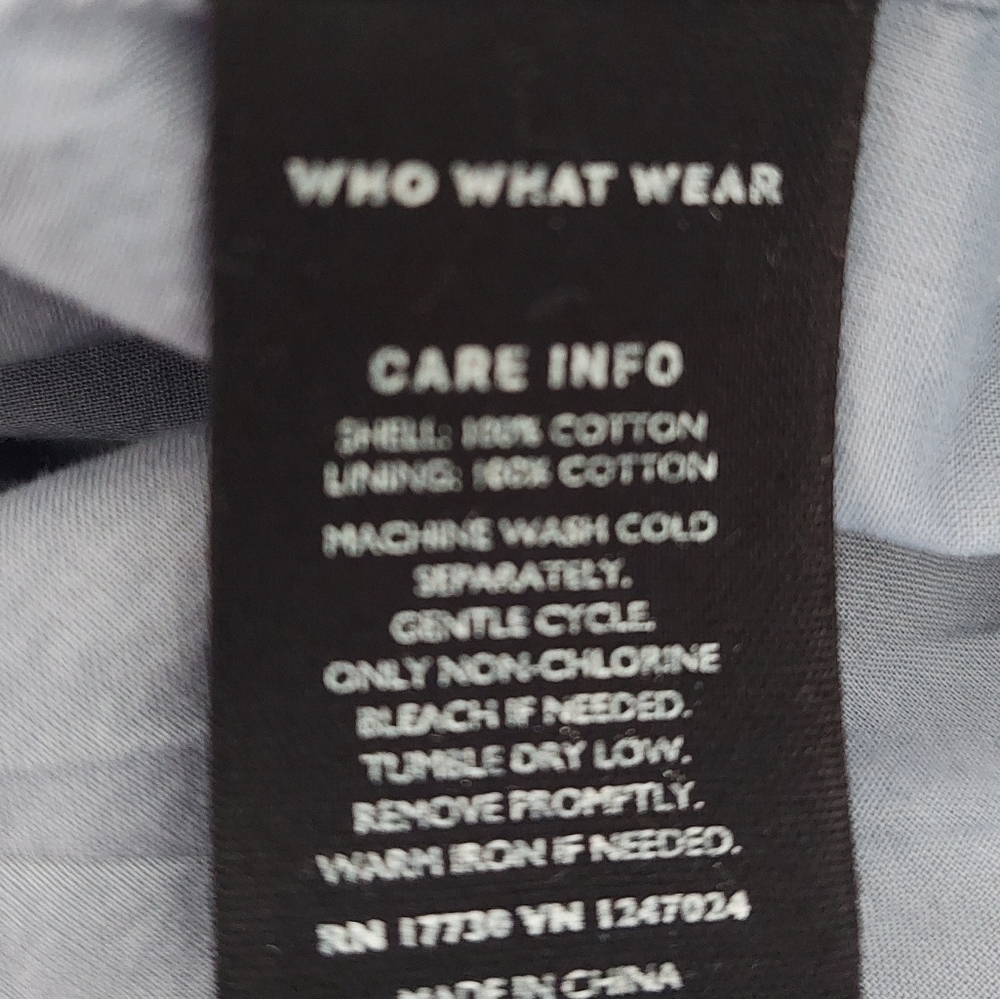 Who What Wear A-Line Shirt Dress Medium Sleeveless Lined Button Front Tie Back - Picture 15 of 16